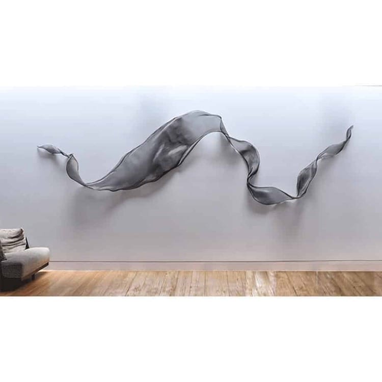 Untitled-Mesh-Large---FORMED-STAINLESS-STEEL-MESH-[stainless-steel,wall-hanging]-MIKE-BAIRD-australian-fabric-flowing-sculpture