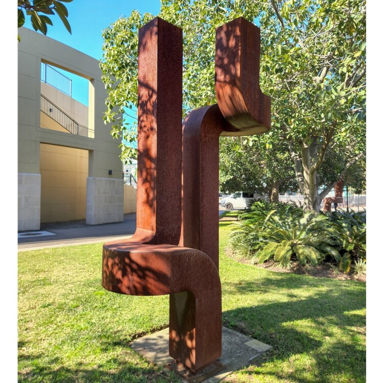 outdoor metal garden sculpture large