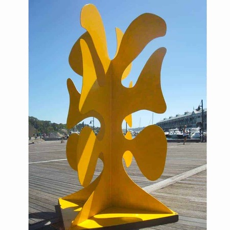 Big-Yellow-Taxi-3m-POWDER-COATED-STEEL-[outdoor,-landmark]-stephen-Coburn-australian-yellow-sculpture