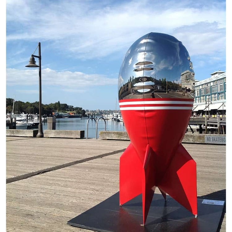 Incendiary--180cm-STAINLESS-STEEL-INDUSTRIAL-COATING-[stainless-steel,-free-standing,outdoor]david-mcCracken-rocket-sculpture-australian-artist-pop-art