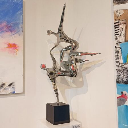 stainless steel figurative sculpture