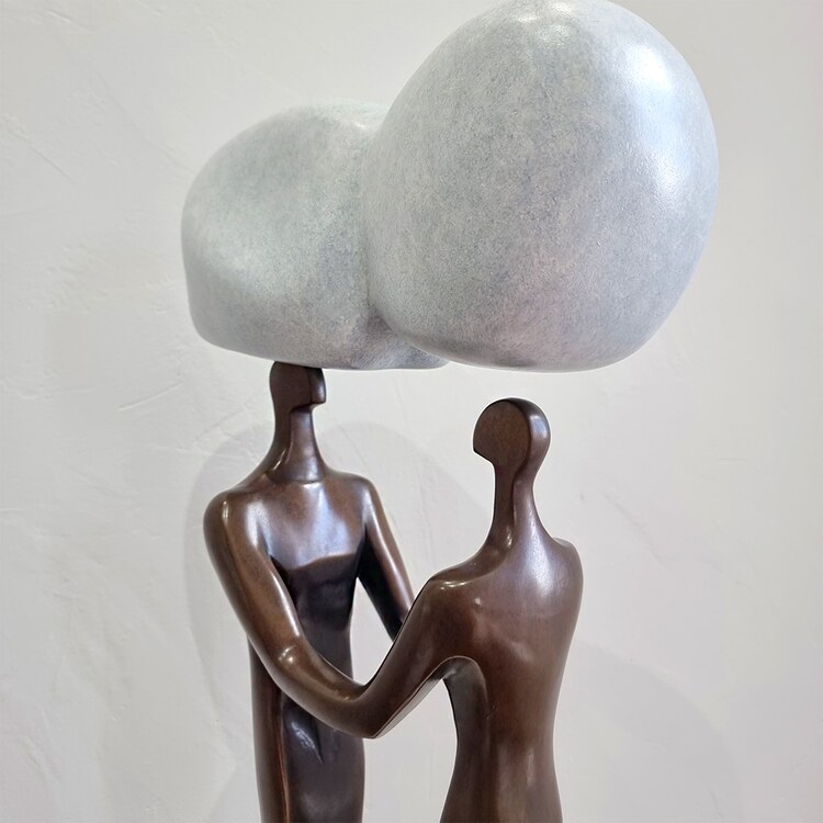 bronze figurative indoor sculpture