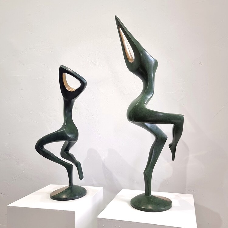 bronze figurative indoor sculpture