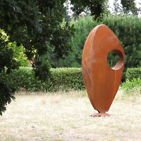 Pierced-Form160cm--Fabricated-Steel-[Outdoor,Corten,-landmark]Kooper-Folko--australian--sculpture-outdoor-garden-art-