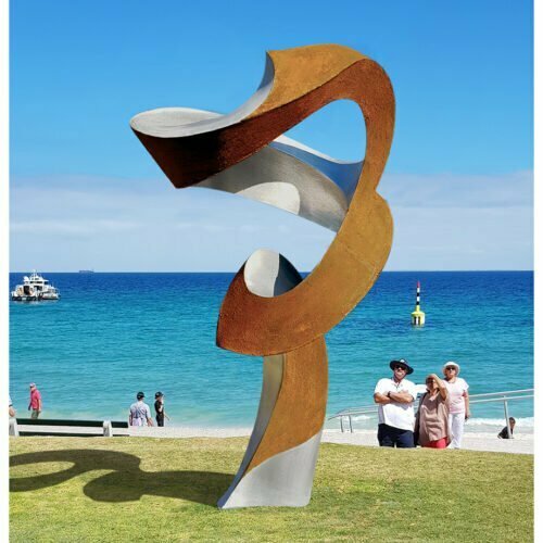 Symphony-no.26-ed2of4--2.8m--CORTEN-STAINLESS[landmark]-james-pannekoek-australian-large-scale-abstract-curved-sculpture