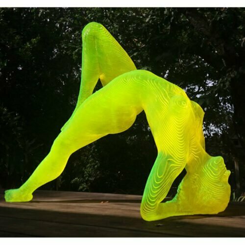 Trying-Again-100x72cm-ACRYLIC--LASER-CUT-[table-top,figurative]Olivier-Duhamel-female-body-sculpture-nude-wood-form-australianjpg