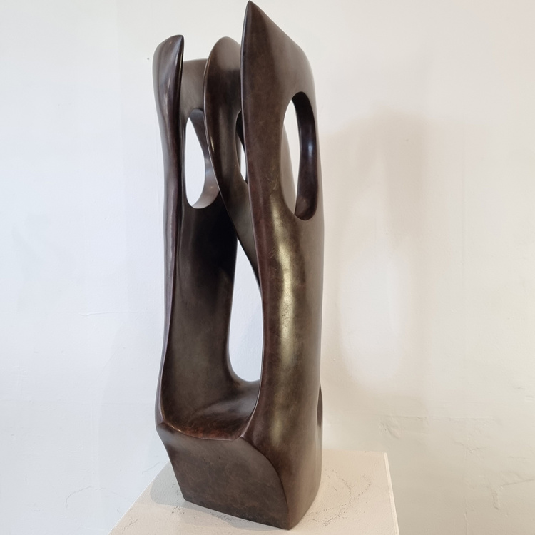 lacunae - Robin Holliday (bronze abstract interior sculpture)