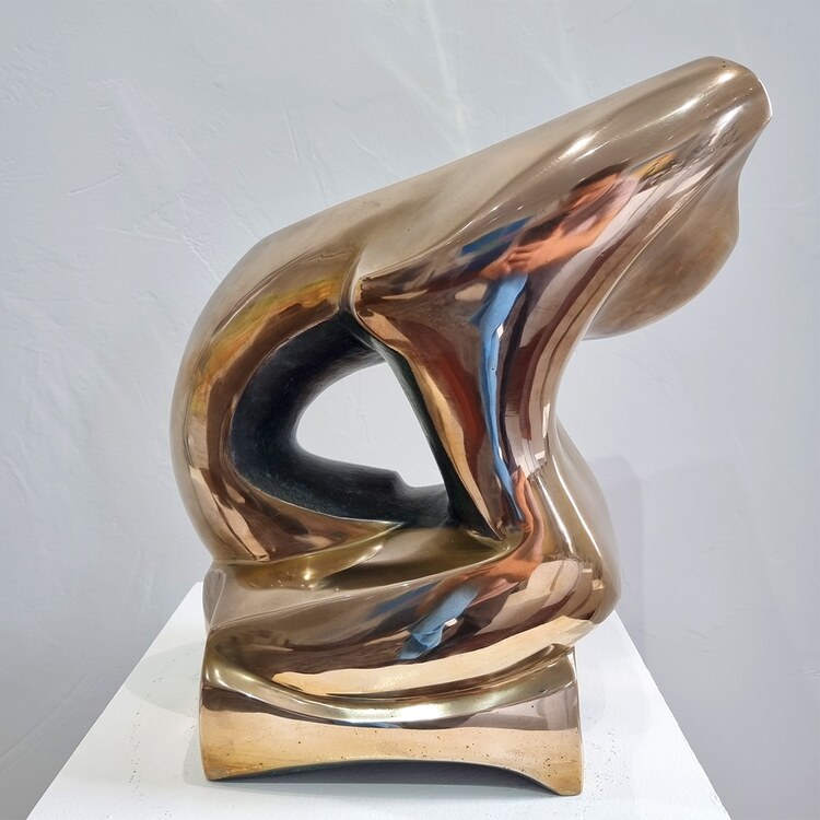 polished bronze desktop sculpture