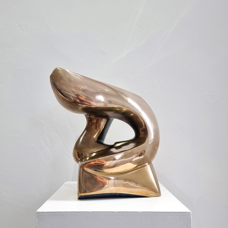 polished bronze desktop sculpture