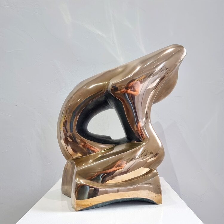 polished bronze desktop sculpture