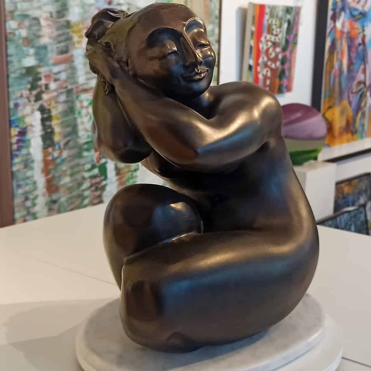 bronze female figurative sculpture