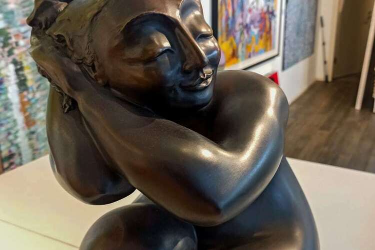 bronze female figurative sculpture