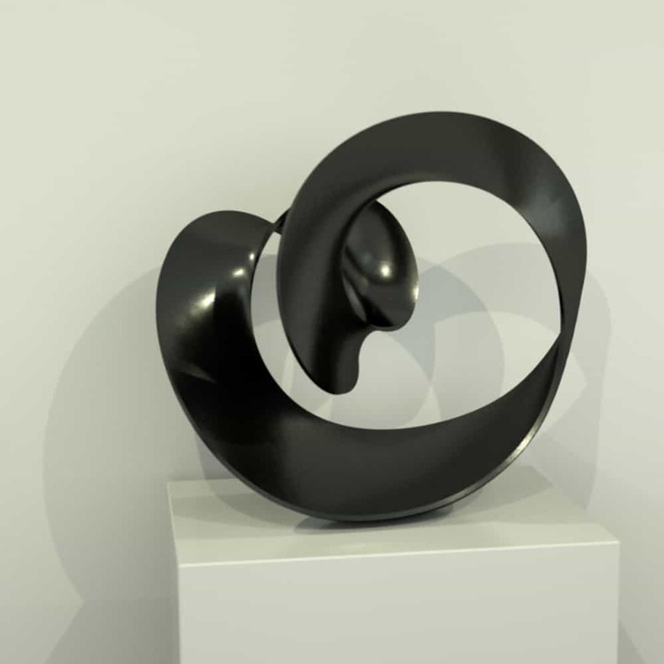 black abstract sculpture