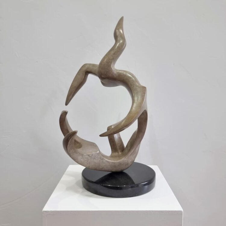 bronze figurative indoor sculpture