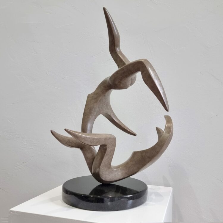 bronze figurative indoor sculpture