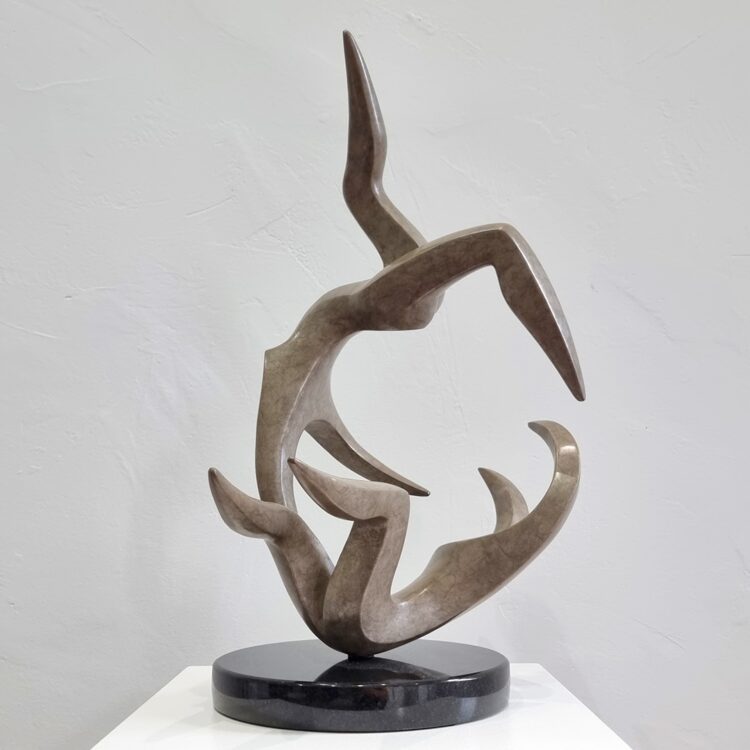 bronze figurative indoor sculpture