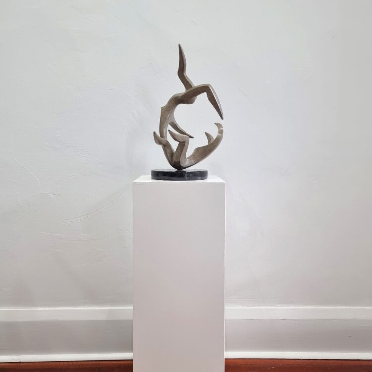 bronze figurative indoor sculpture