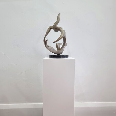 bronze figurative indoor sculpture