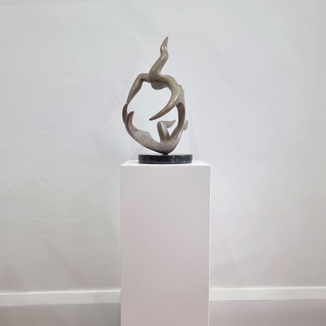 bronze figurative indoor sculpture