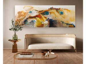 large neutral coloured abstract loungeroom artwork original paining