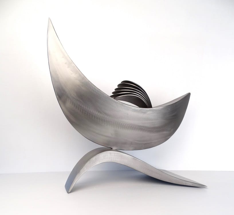 steel sculpture table top abstract