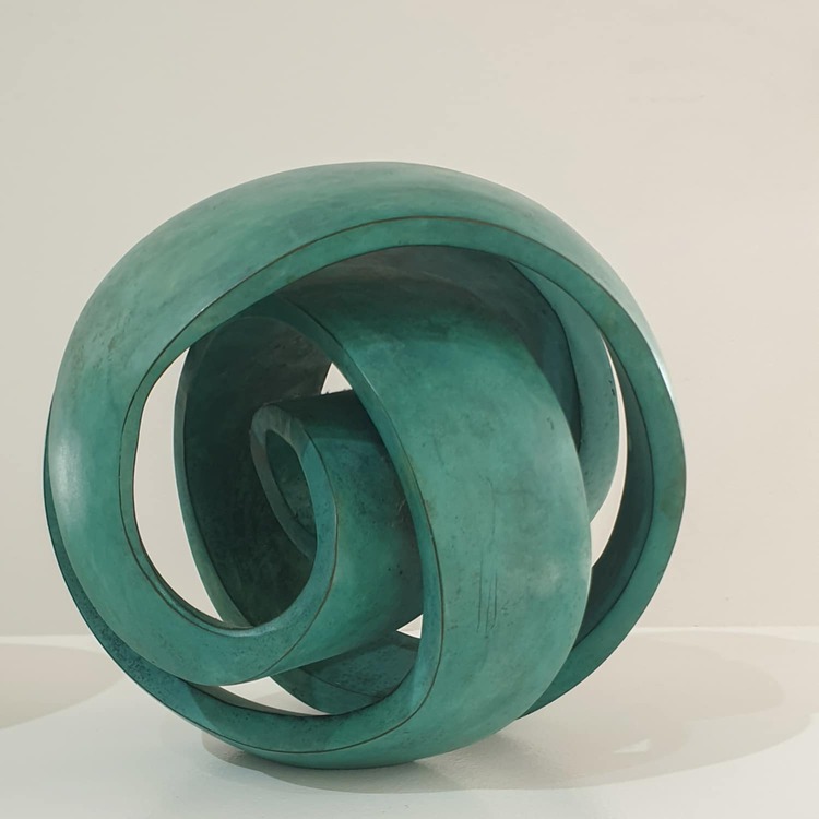 green bronze sculpture interior design