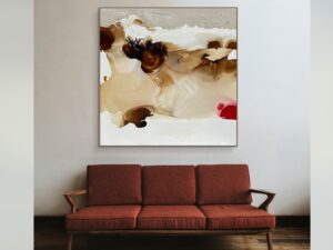 red white canvas artwork large painting