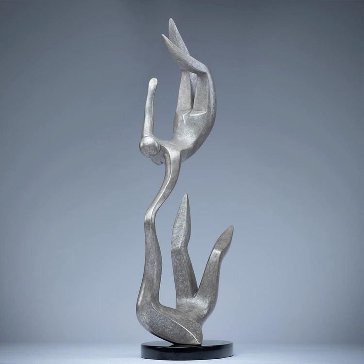 bronze figurative indoor sculpture