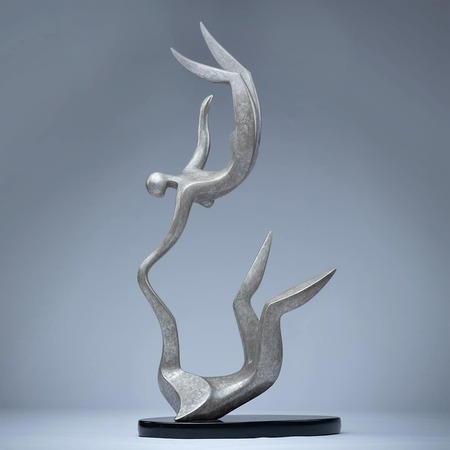 bronze figurative indoor sculpture