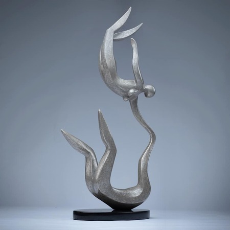 bronze figurative indoor sculpture