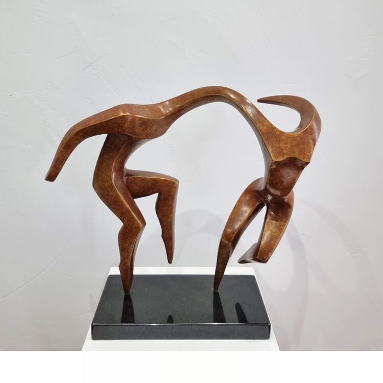 bronze figurative indoor sculpture