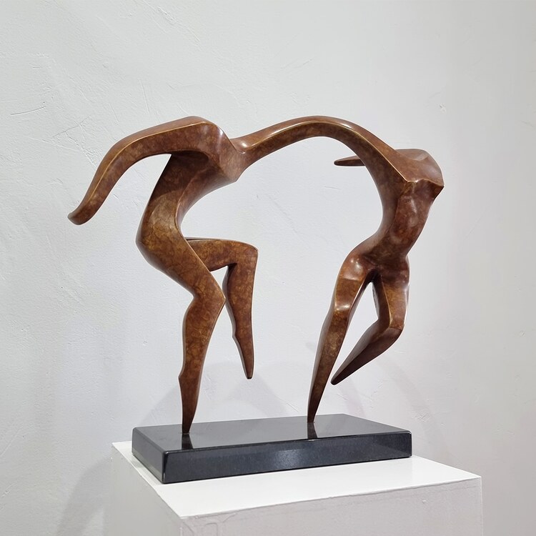 bronze figurative indoor sculpture