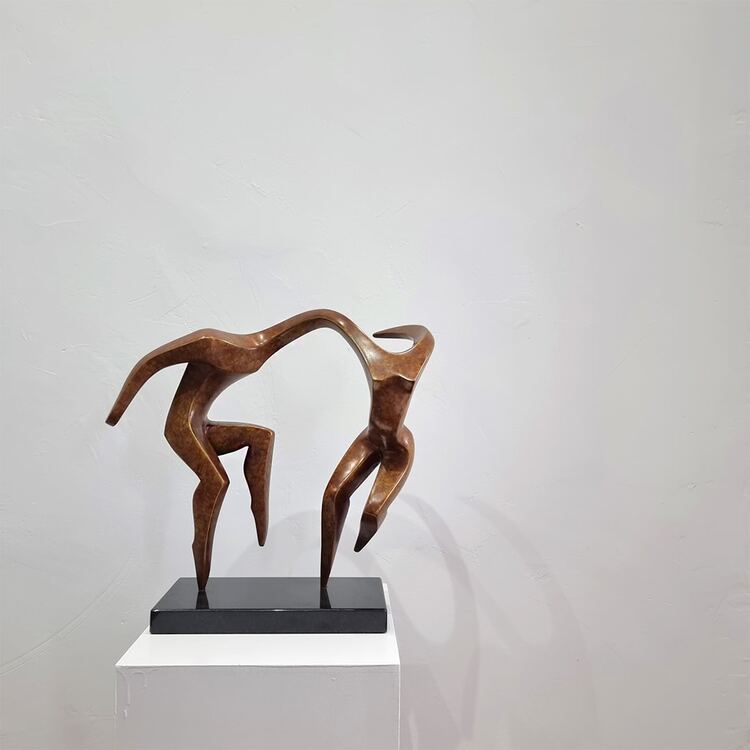 bronze figurative indoor sculpture