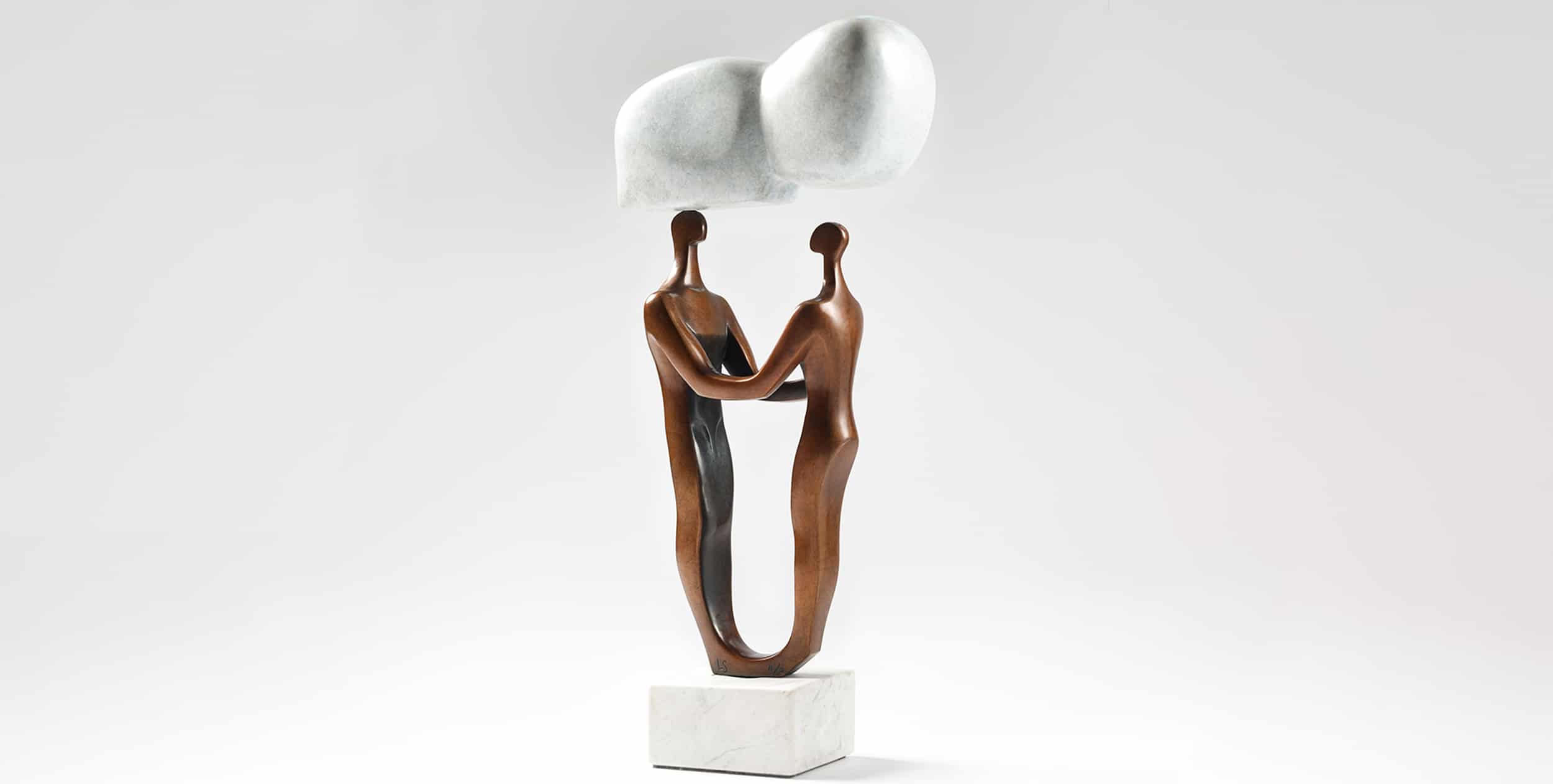 australian sculpture bronze figure lovers anniversary 