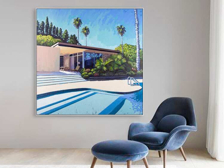 slim aarons palm springs painting