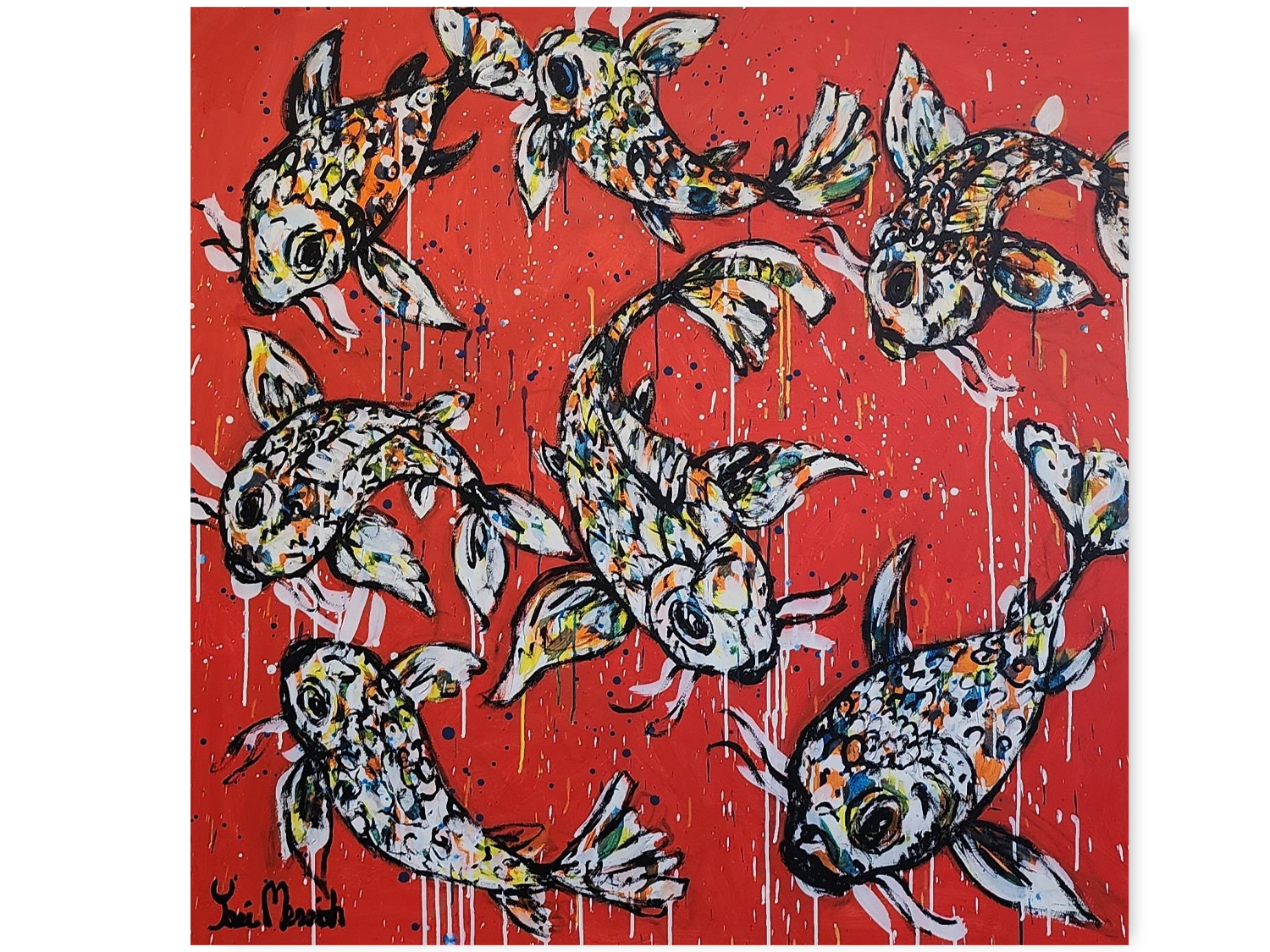 yosi messiah koi fish painting