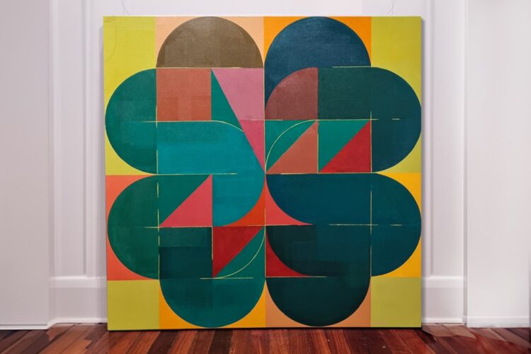 geometric art large canvas painting