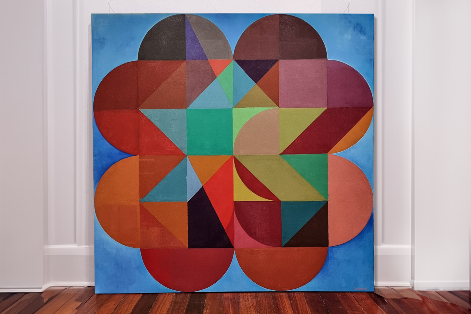 geometric art large canvas painting