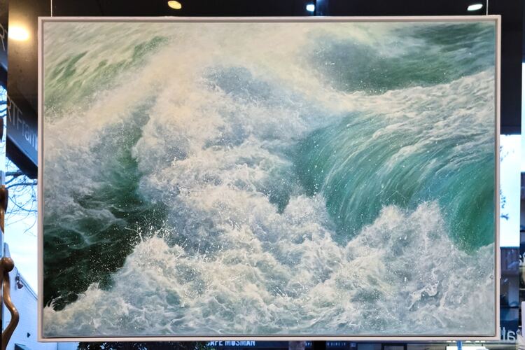 realistic wave surf beach art pAINTING