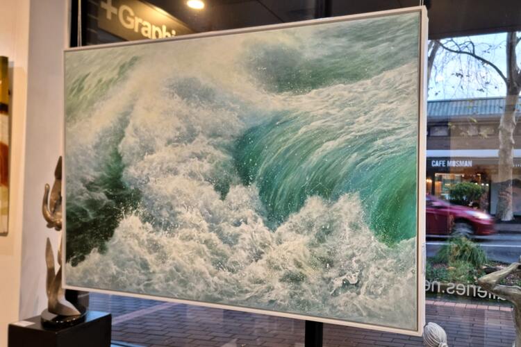 realistic wave surf beach art pAINTING