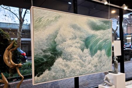 realistic wave surf beach art pAINTING