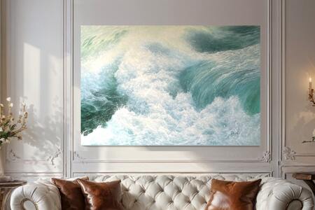 realistic wave surf beach art pAINTING