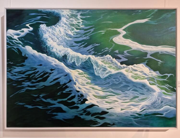 realistic wave surf beach art pAINTING