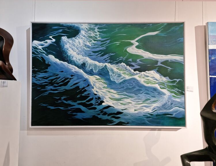 realistic wave surf beach art pAINTING