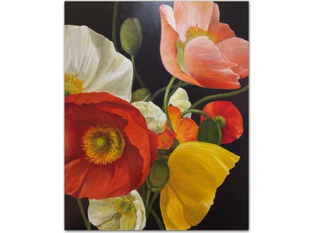 poppies floral flower painting artwork