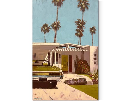 slim aarons palm springs painting