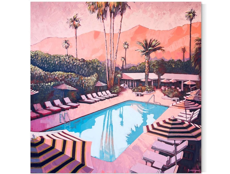 slim aarons palm springs painting