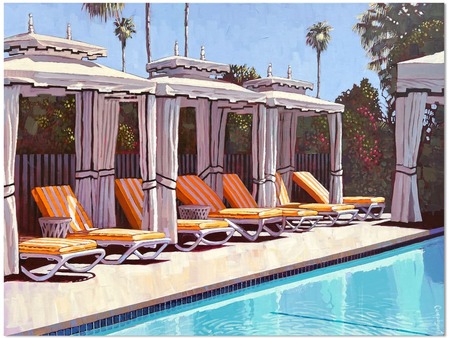 slim aarons palm springs painting