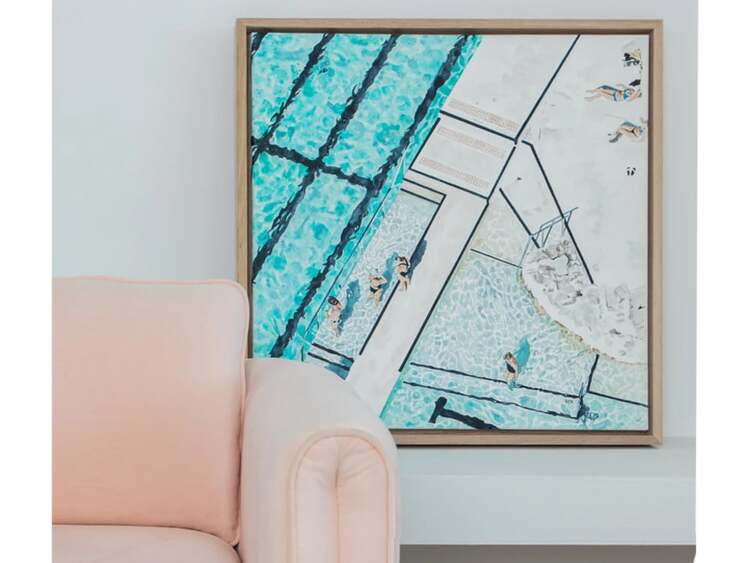 leah ramage artwork icebergs sydney pool